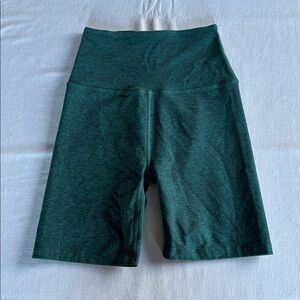 Beyond Yoga Spacedye Biker Shorts S Heathered Teal Green